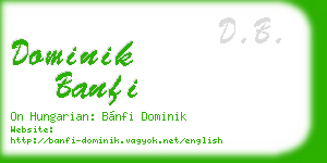 dominik banfi business card